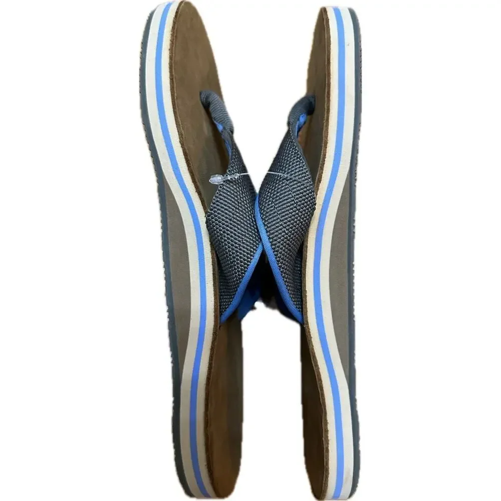 Hari Mari Size 8 Scouts Gray And Blue Sandals Flip Flops New!